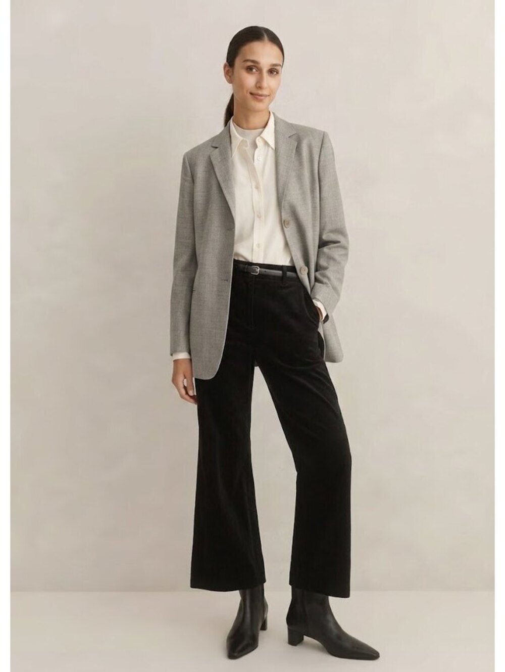 Jill Sander Grey 100% Wool Blazer Jacket Italy Size 42 US 8